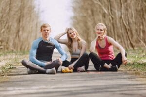 sports family sitting summer forest (1)